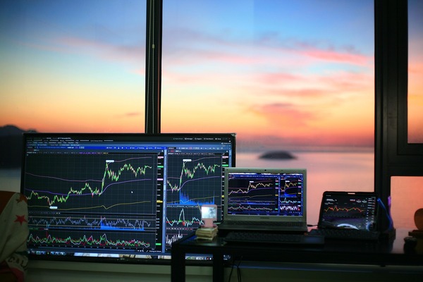 Cryptocurrency trading chart background