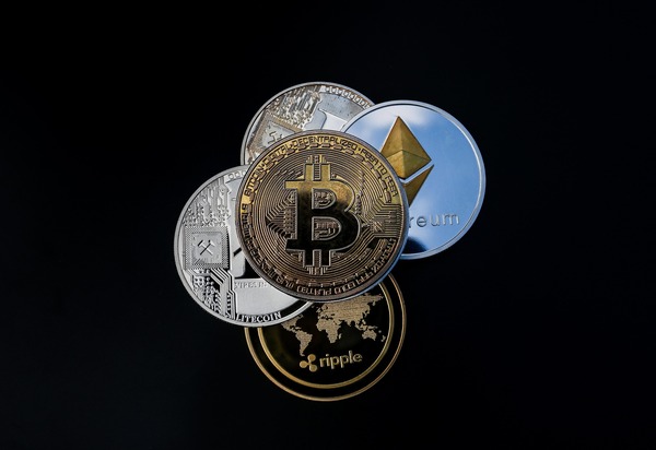Cryptocurrency network background