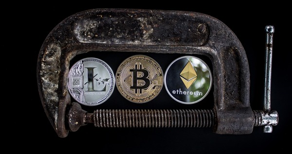 Cryptocurrency exchange network background